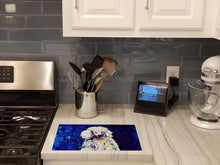 Load image into Gallery viewer, Louie White Poodle Glass Cutting Boards – Durable, Decorative Kitchen Art