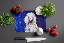 Load image into Gallery viewer, Louie White Poodle Glass Cutting Boards – Durable, Decorative Kitchen Art