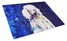 Load image into Gallery viewer, Louie White Poodle Glass Cutting Boards – Durable, Decorative Kitchen Art