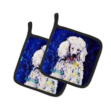 Load image into Gallery viewer, Louie White Poodle Pot Holders - Set of 2 Decorative Kitchen Helpers | Made in the USA
