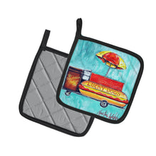 Load image into Gallery viewer, Hot Dog Cart Pot Holders - Set of 2 Decorative Kitchen Helpers | Made in the USA