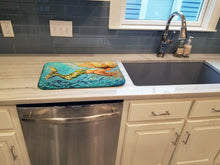 Load image into Gallery viewer, Mermaid After Your Heart Dish Drying Mat – Absorbent, Artistic Kitchen Essentials