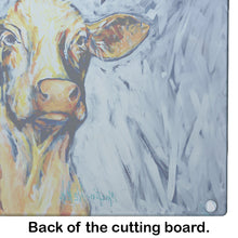 Load image into Gallery viewer, Moo Cow Glass Cutting Boards – Durable, Decorative Kitchen Art