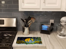 Load image into Gallery viewer, Moonlight Shadows Glass Cutting Boards – Durable, Decorative Kitchen Art