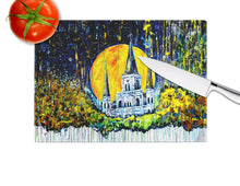 Load image into Gallery viewer, Moonlight Shadows Glass Cutting Boards – Durable, Decorative Kitchen Art