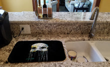 Load image into Gallery viewer, Mysterious Mask Dish Drying Mat – Absorbent, Artistic Kitchen Essentials