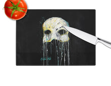 Load image into Gallery viewer, Mysterious Mask Glass Cutting Boards – Durable, Decorative Kitchen Art