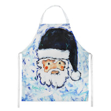Load image into Gallery viewer, Novena Blue Santa Claus Apron – Artist-Designed Kitchen, BBQ &amp; Craft Apron