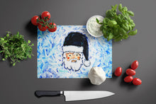 Load image into Gallery viewer, Novena Blue Santa Claus Glass Cutting Boards – Durable, Decorative Kitchen Art
