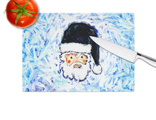 Load image into Gallery viewer, Novena Blue Santa Claus Glass Cutting Boards – Durable, Decorative Kitchen Art