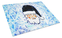 Load image into Gallery viewer, Novena Blue Santa Claus Glass Cutting Boards – Durable, Decorative Kitchen Art