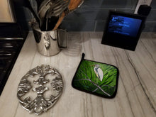 Load image into Gallery viewer, Heron On A Limb Pot Holders - Set of 2 Decorative Kitchen Helpers | Made in the USA