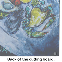 Load image into Gallery viewer, Oyster Plate Glass Cutting Boards – Durable, Decorative Kitchen Art