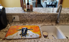 Load image into Gallery viewer, Peach Wool Sheep Dish Drying Mat – Absorbent, Artistic Kitchen Essentials