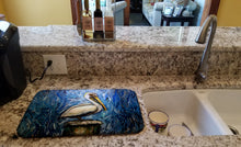 Load image into Gallery viewer, Pelican Blues Dish Drying Mat – Absorbent, Artistic Kitchen Essentials