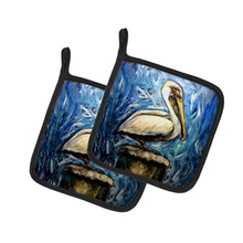 Load image into Gallery viewer, Pelican Blues Pot Holders - Set of 2 Decorative Kitchen Helpers | Made in the USA