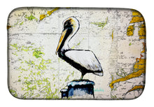 Load image into Gallery viewer, Pelican on Map Dish Drying Mat – Absorbent, Artistic Kitchen Essentials