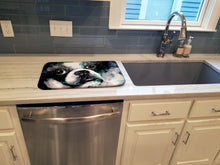 Load image into Gallery viewer, Boston Terrier Pretty Please Dish Drying Mat – Absorbent, Artistic Kitchen Essentials