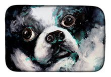 Load image into Gallery viewer, Boston Terrier Pretty Please Dish Drying Mat – Absorbent, Artistic Kitchen Essentials