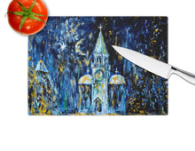 Load image into Gallery viewer, Raining Stars Glass Cutting Boards – Durable, Decorative Kitchen Art
