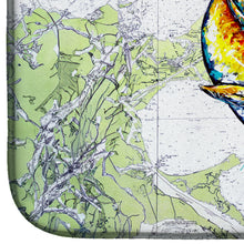 Load image into Gallery viewer, Red Fish On Map Dish Drying Mat – Absorbent, Artistic Kitchen Essentials