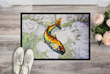 Load image into Gallery viewer, Red Fish On Map Doormat-24x36 Indoor / Outdoor Rug | Made in USA