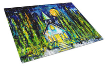Load image into Gallery viewer, Rock of Ages Church Glass Cutting Boards – Durable, Decorative Kitchen Art