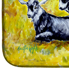 Load image into Gallery viewer, Scooter Pooter and Tooter Goats Dish Drying Mat – Absorbent, Artistic Kitchen Essentials