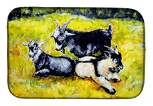 Load image into Gallery viewer, Scooter Pooter and Tooter Goats Dish Drying Mat – Absorbent, Artistic Kitchen Essentials