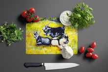 Load image into Gallery viewer, Scooter Pooter and Tooter Goats Glass Cutting Boards – Durable, Decorative Kitchen Art