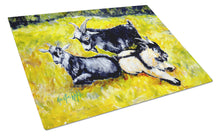 Load image into Gallery viewer, Scooter Pooter and Tooter Goats Glass Cutting Boards – Durable, Decorative Kitchen Art