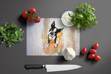 Load image into Gallery viewer, Boston Terrier Scout Glass Cutting Boards – Durable, Decorative Kitchen Art