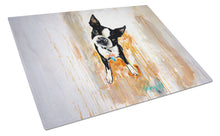 Load image into Gallery viewer, Boston Terrier Scout Glass Cutting Boards – Durable, Decorative Kitchen Art