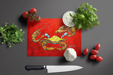 Load image into Gallery viewer, Seafood Sandwich Crab Shrimp Crawfish Glass Cutting Boards – Durable, Decorative Kitchen Art