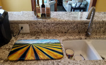 Load image into Gallery viewer, Silos Farm Land Dish Drying Mat – Absorbent, Artistic Kitchen Essentials