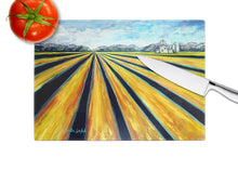 Load image into Gallery viewer, Silos Farm Land Glass Cutting Boards – Durable, Decorative Kitchen Art