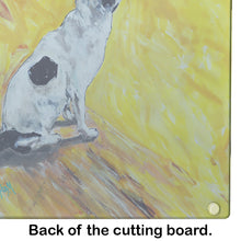 Load image into Gallery viewer, Sleeping In The Sunshine Dog Glass Cutting Boards – Durable, Decorative Kitchen Art