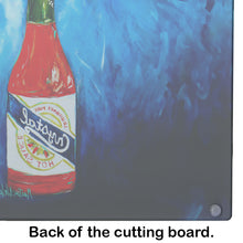 Load image into Gallery viewer, So Hot I'm Blue Sauce Glass Cutting Boards – Durable, Decorative Kitchen Art