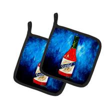 Load image into Gallery viewer, So Hot I'm Blue Sauce Pot Holders - Set of 2 Decorative Kitchen Helpers | Made in the USA