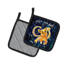 Load image into Gallery viewer, Space Cat Det Cat Pot Holders - Set of 2 Decorative Kitchen Helpers | Made in the USA