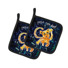 Load image into Gallery viewer, Space Cat Det Cat Pot Holders - Set of 2 Decorative Kitchen Helpers | Made in the USA