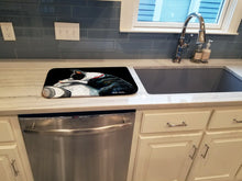 Load image into Gallery viewer, Boston Terrier Spot In The Sun Dish Drying Mat – Absorbent, Artistic Kitchen Essentials