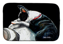 Load image into Gallery viewer, Boston Terrier Spot In The Sun Dish Drying Mat – Absorbent, Artistic Kitchen Essentials