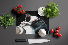 Load image into Gallery viewer, Boston Terrier Spot In The Sun Glass Cutting Boards – Durable, Decorative Kitchen Art