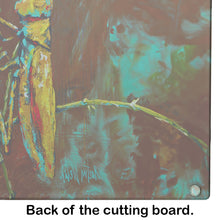 Load image into Gallery viewer, Stuck on Boo Grasshopper Glass Cutting Boards – Durable, Decorative Kitchen Art