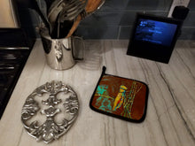Load image into Gallery viewer, Stuck on Boo Grasshopper Pot Holders - Set of 2 Decorative Kitchen Helpers | Made in the USA