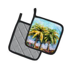 Load image into Gallery viewer, Summer Breezes Palm Tree Pot Holders - Set of 2 Decorative Kitchen Helpers | Made in the USA