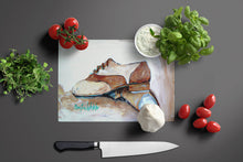 Load image into Gallery viewer, Tap Doses Shoes Glass Cutting Boards – Durable, Decorative Kitchen Art