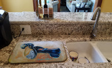 Load image into Gallery viewer, Tapped Out Shoes Dish Drying Mat – Absorbent, Artistic Kitchen Essentials
