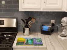Load image into Gallery viewer, The House Next Door Glass Cutting Boards – Durable, Decorative Kitchen Art